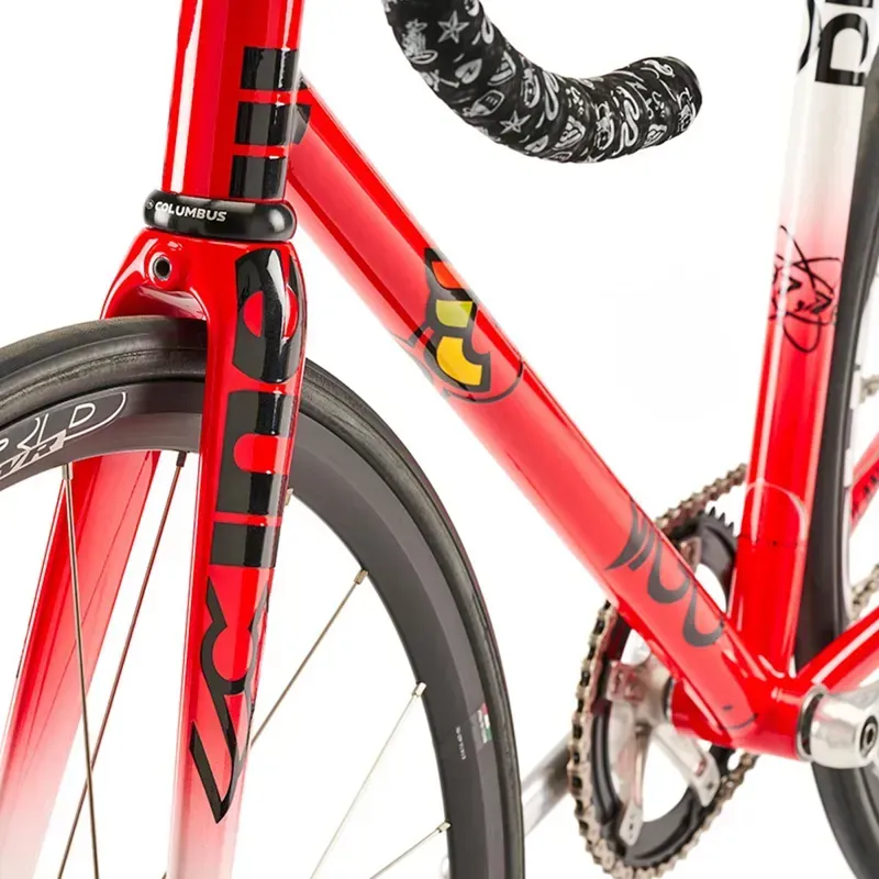 Cinelli Vigorelli Steel Track Frame 2026 in Red-White-2