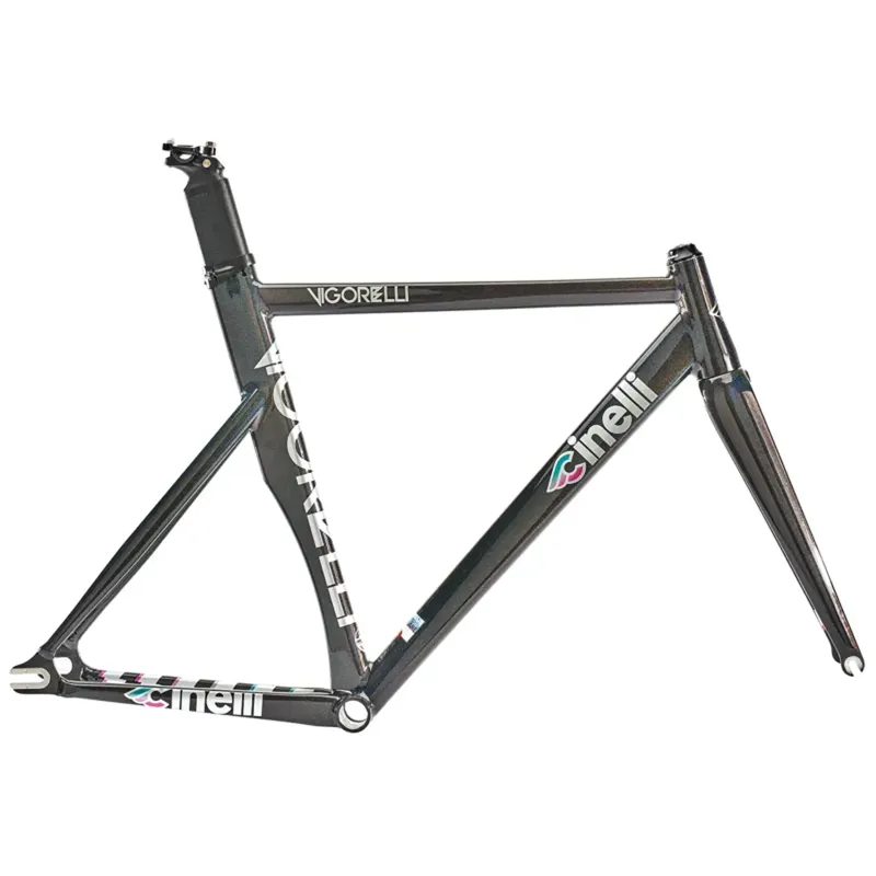 ONE OFF Cinelli Vigorelli Rainbow Grey Track Road Bike Frameset Large 2024 Mui Grey