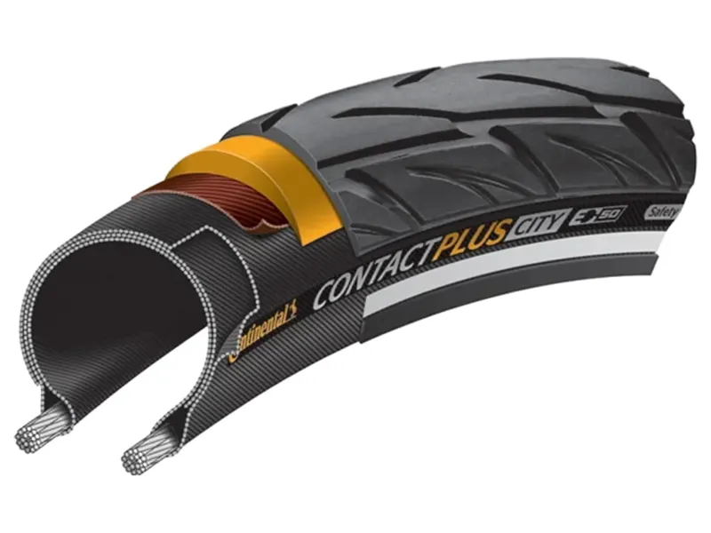 Continental Contact Plus City Reflective Tyre in Black