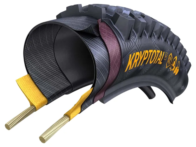 Continental Kryptotal Supersoft Foldable Downhill 29x2.40 Fr Tyre in Black-3