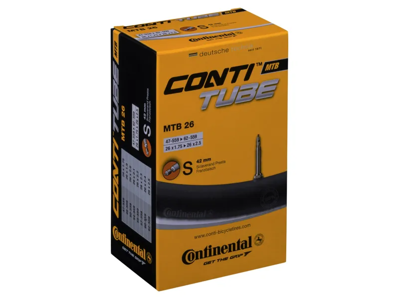 Continental Mountain Bike Inner Tube 26 x 1.75 -2.5 with Presta Valve