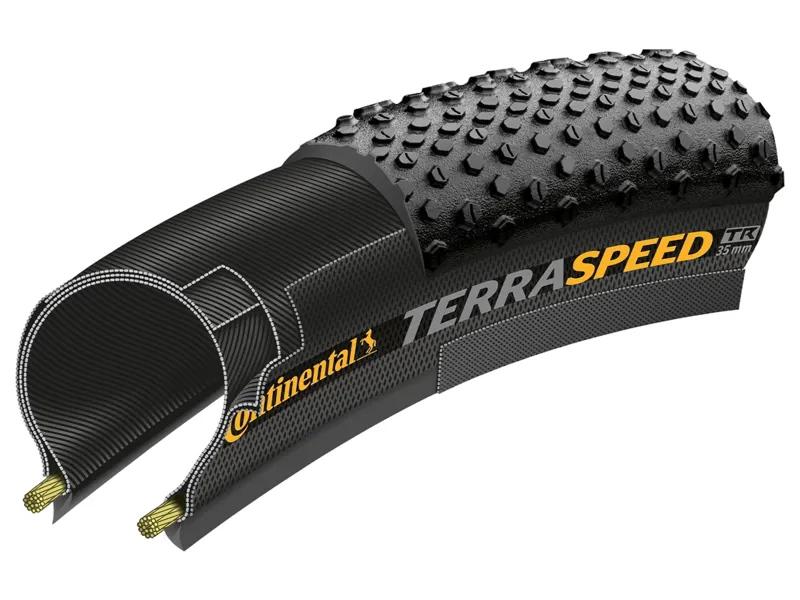 Continental Terra Speed ProTection Blackchili 700c Gravel Tyre in Black/Cream-1