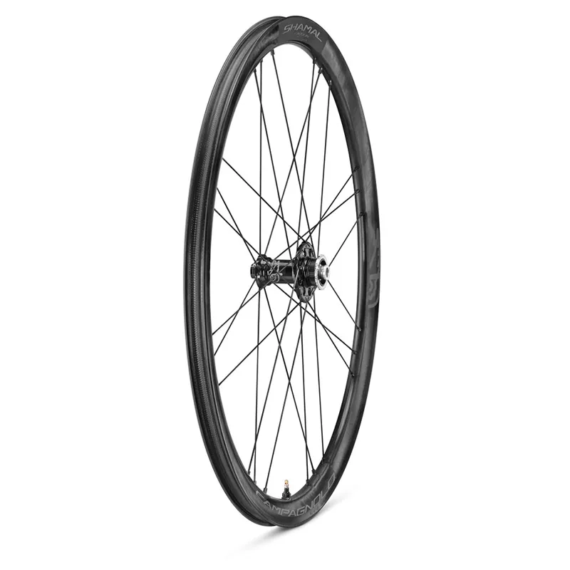 Campagnolo 700c Shamal Carbon Disc 2-Way Tubeless Shimano Freehub Wheelset Black-1