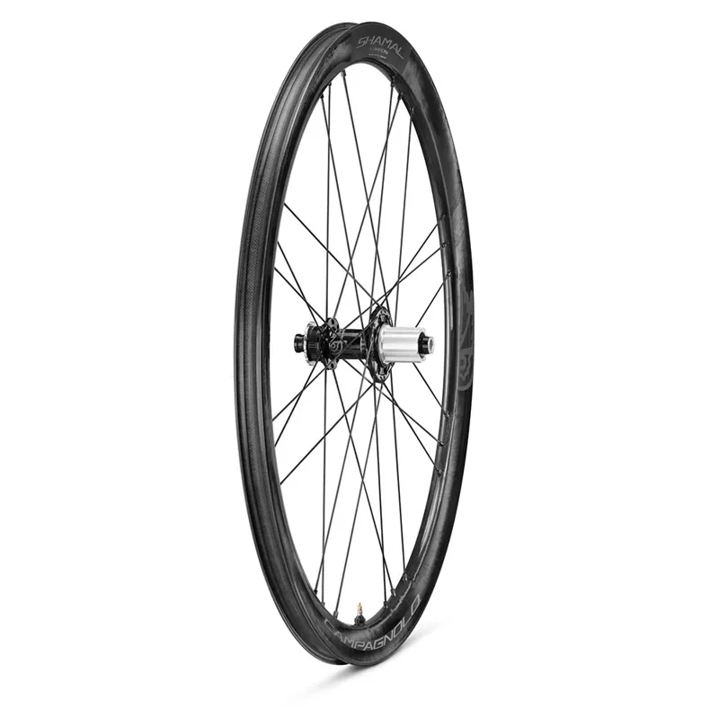 Campagnolo 700c Shamal Carbon Disc 2-Way Tubeless Shimano Freehub Wheelset Black-3