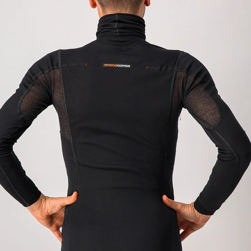 Castelli Flanders Warm High Neck Long Sleeve Base Layer in Black-2