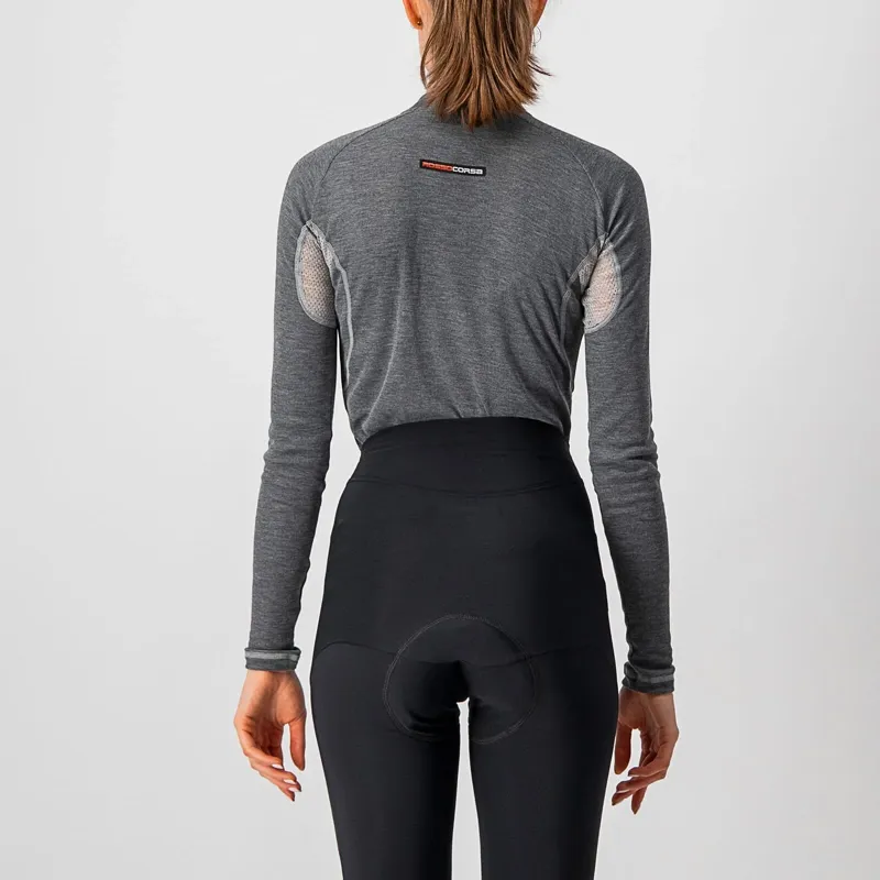 Castelli Flanders 2 Warm Women's Long Sleeve Base Layer in Grey-1