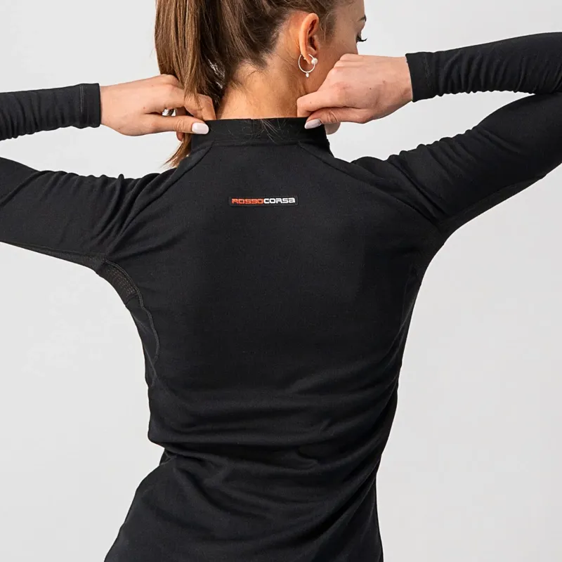 Castelli Flanders 2 Warm Women's Long Sleeve Base Layer in Black-2