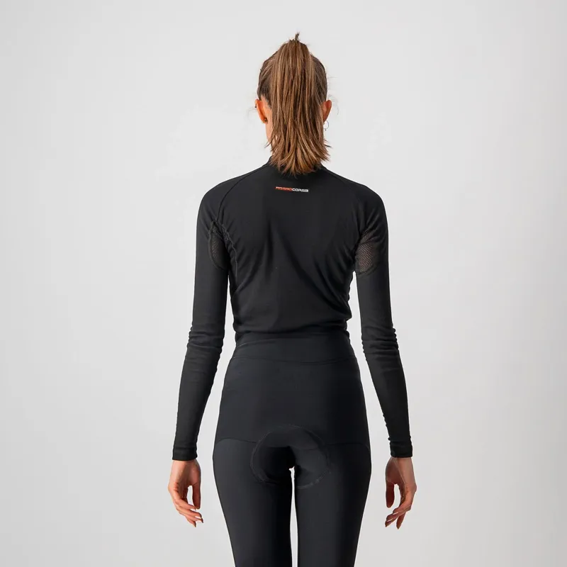 Castelli Flanders 2 Warm Women's Long Sleeve Base Layer in Black-1