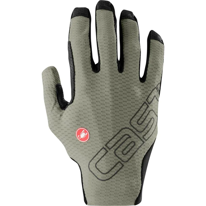 Castelli Unlimited Long Finger Full Finger Gloves in Forest Grey