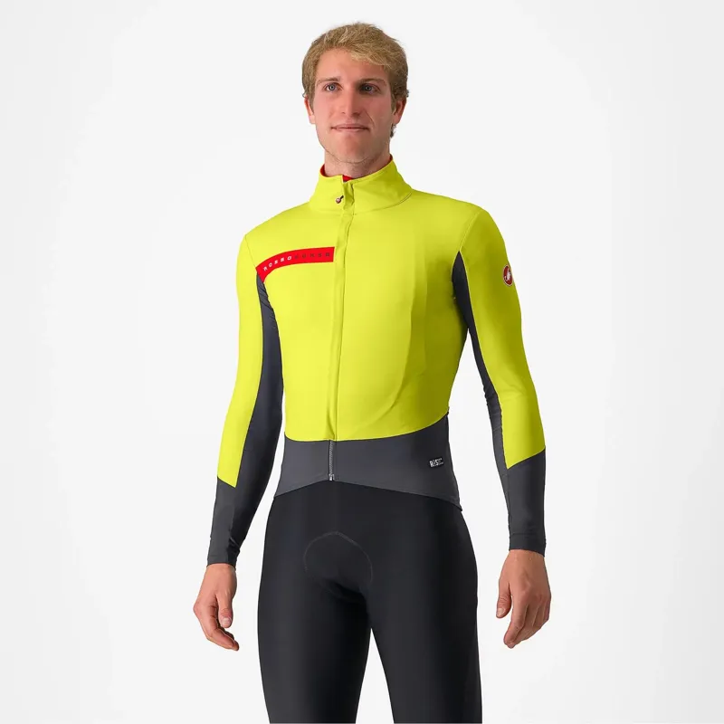 Castelli Beta RoS Jacket in Sulphur/Dark Grey