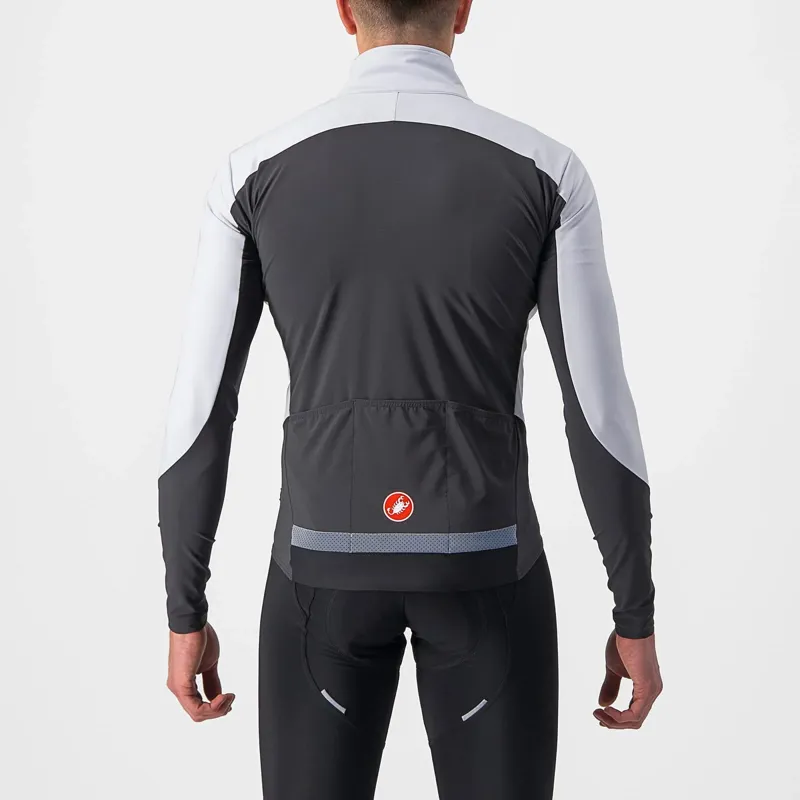 Castelli Beta RoS Jacket in Silver Grey/Dark Grey/Red-1
