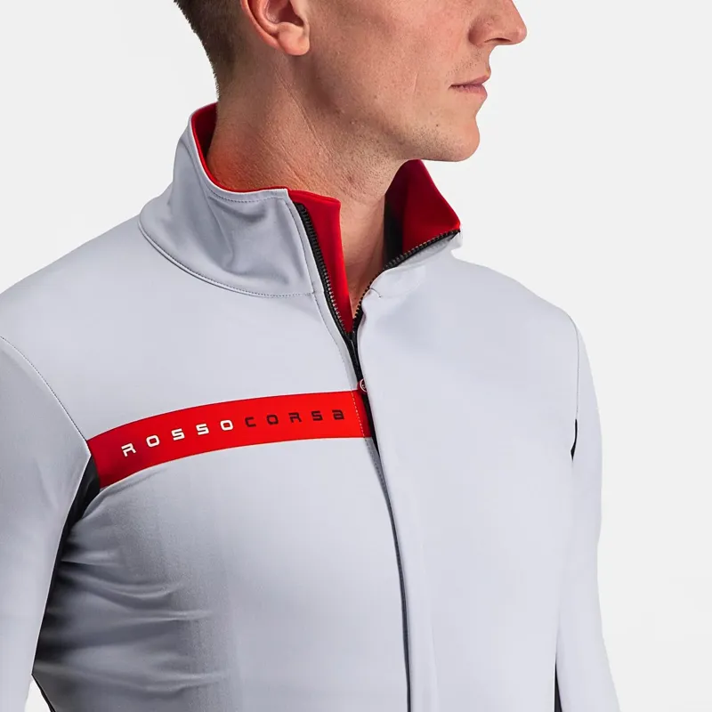 Castelli Beta RoS Jacket in Silver Grey/Dark Grey/Red-3