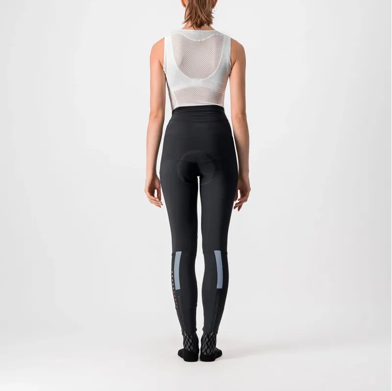 Castelli Sorpasso RoS Women's Tights in Black/Silver Reflex-1