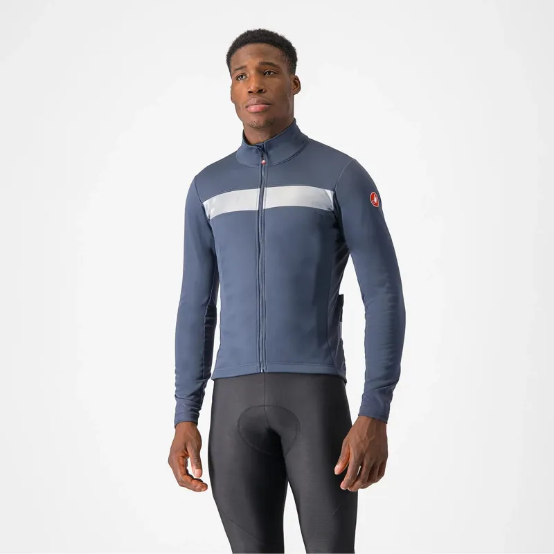 Castelli Raddoppia 3 Jacket in Twilight Blue/Silver Reflex