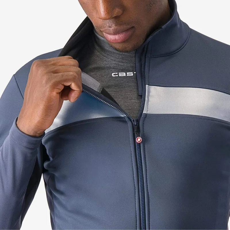 Castelli Raddoppia 3 Jacket in Twilight Blue/Silver Reflex