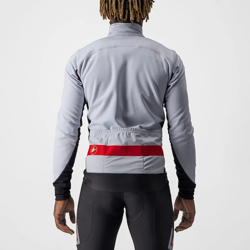 Castelli Raddoppia 3 Jacket in Silver Grey/Red Reflex-1