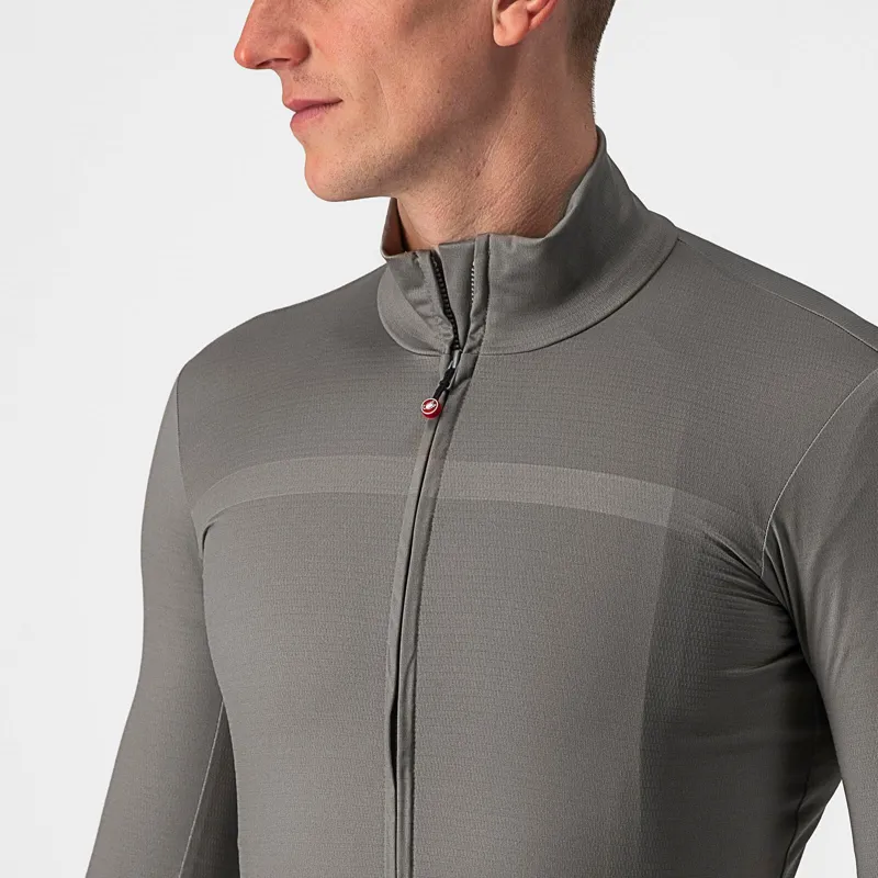 Castelli Pro Thermal Mid Long Sleeve Jersey in Nickel Grey-4