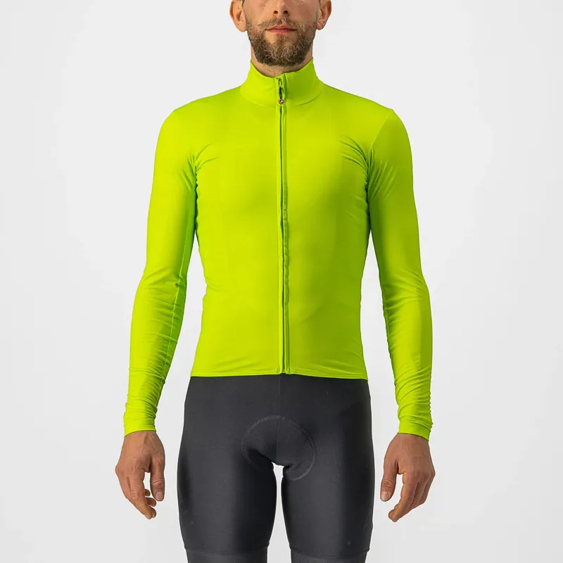 Castelli Pro Thermal Mid Long Sleeve Jersey / Electric Lime
