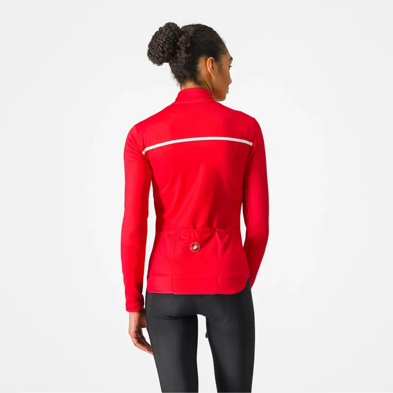 Castelli Sinergia 2 Women's Long Sleeve Jersey in Hibiscus/Ivory-2