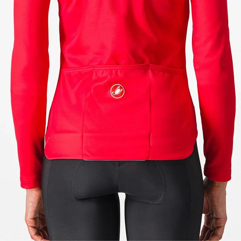 Castelli Sinergia 2 Women's Long Sleeve Jersey in Hibiscus/Ivory-5