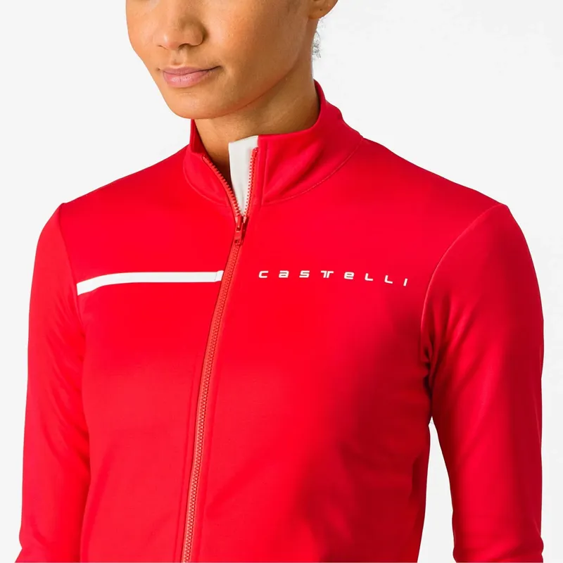 Castelli Sinergia 2 Women's Long Sleeve Jersey in Hibiscus/Ivory-3