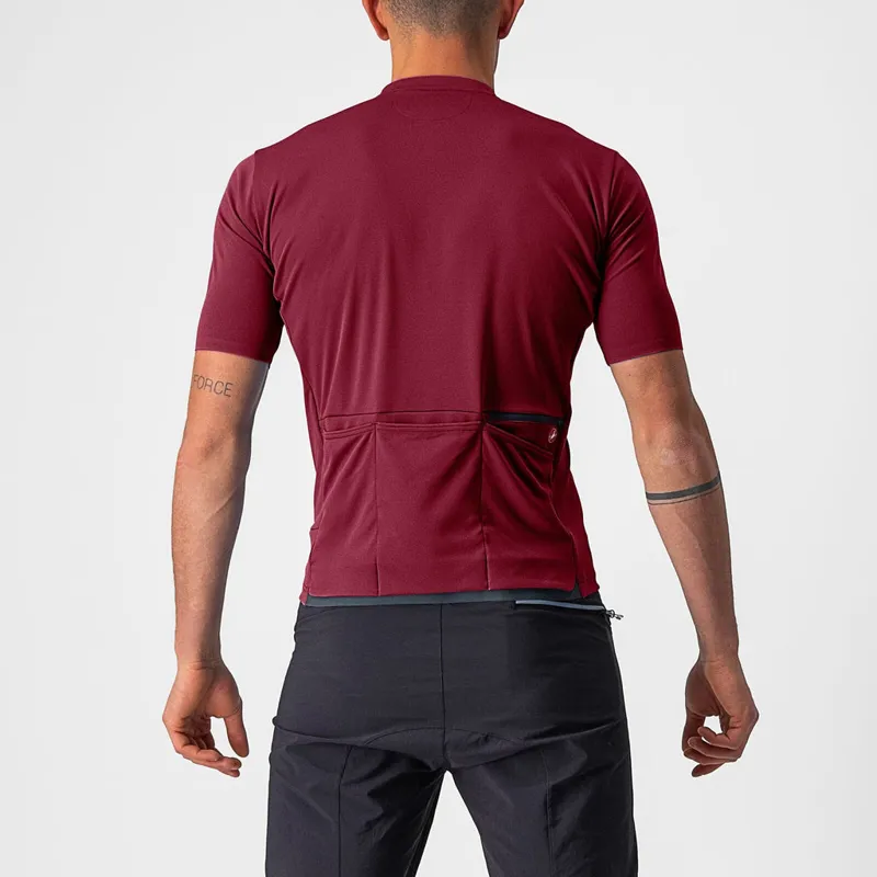Castelli Unlimited Allroad Short Sleeve Jersey in Bordeaux-1