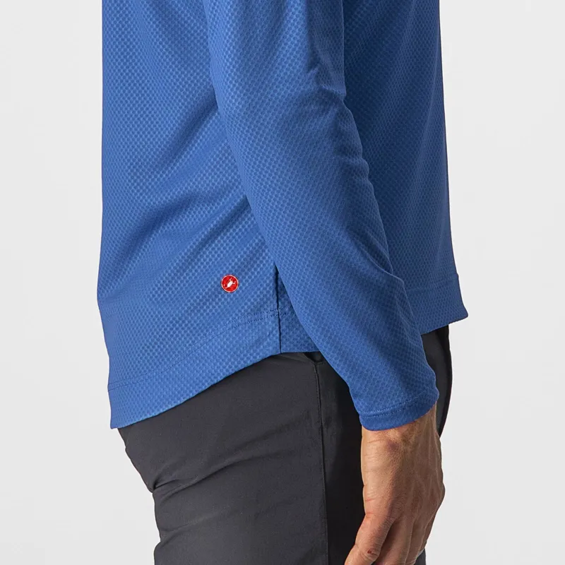 Castelli Trail Tech Long Sleeve T-Shirt in Blue/Savile Blue/Silver-3