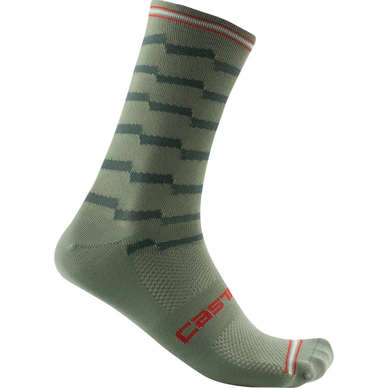 Castelli Unlimited 18 Socks in Defender Green