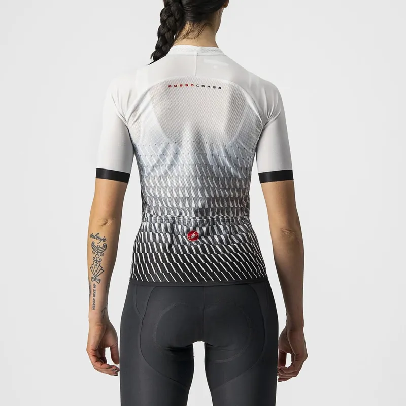 Castelli Climber's 2.0 Women's Short Sleeve Jersey in White/Silver Grey/Black-1
