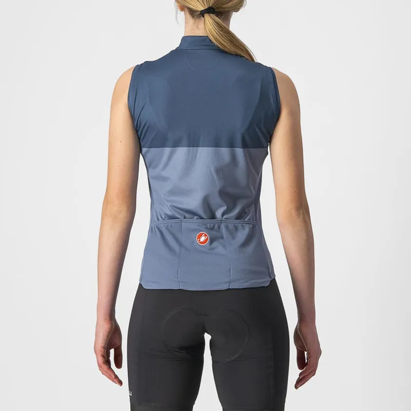 Castelli Velocissima Women's Sleeveless Jersey in Steel Blue/Moonlite Blue-1