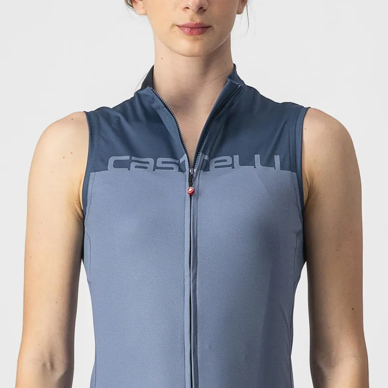 Castelli Velocissima Women's Sleeveless Jersey in Steel Blue/Moonlite Blue-3