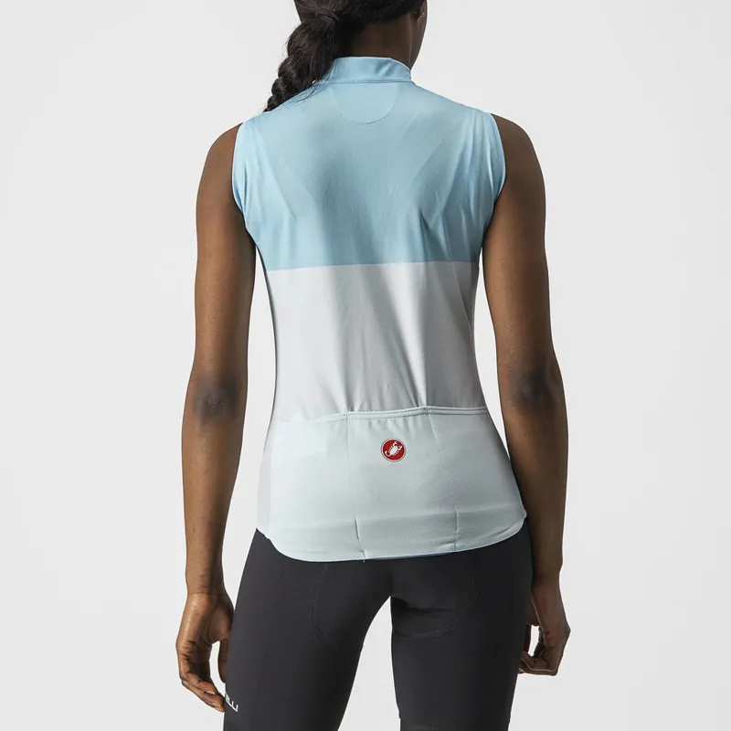 Castelli Velocissima Women's Sleeveless Jersey in Acqua/Sky-1