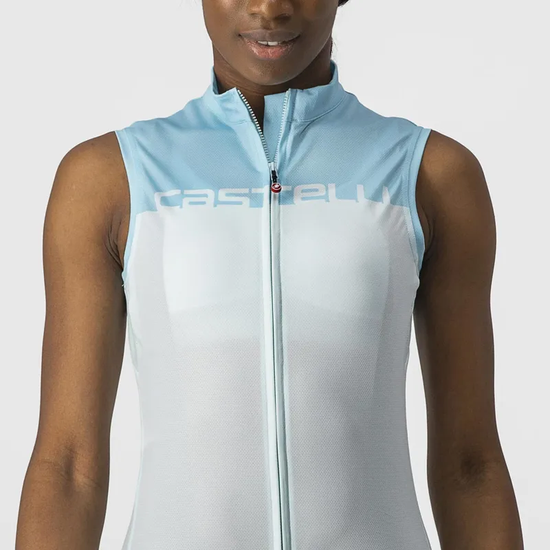 Castelli Velocissima Women's Sleeveless Jersey in Acqua/Sky-3