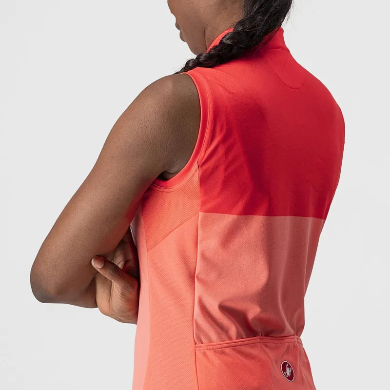 Castelli Velocissima Women's Sleeveless Jersey in Coral Flash/Brilliant Pink-2