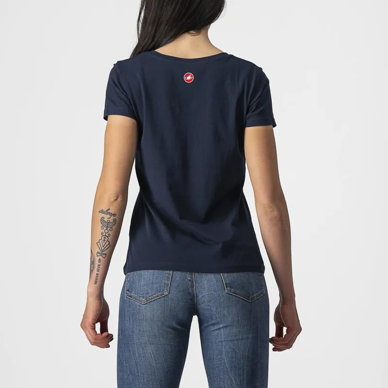 Castelli Bellagio Women's T-Shirt in Savile Blue/Sky-1