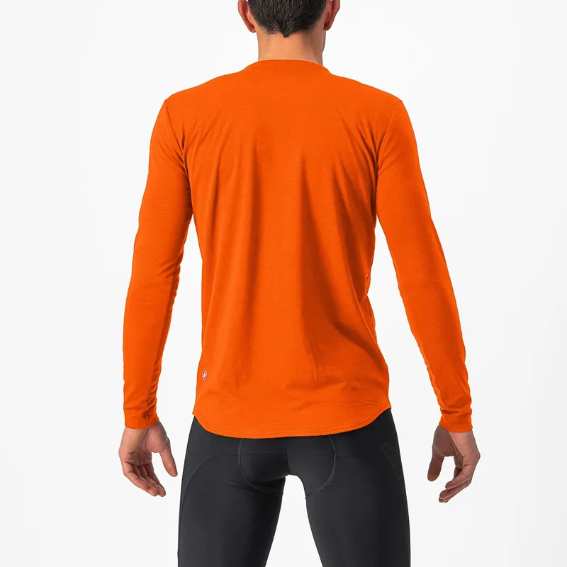 Castelli Unlimited Merino Long Sleeve T-Shirt in Orange Rust-1