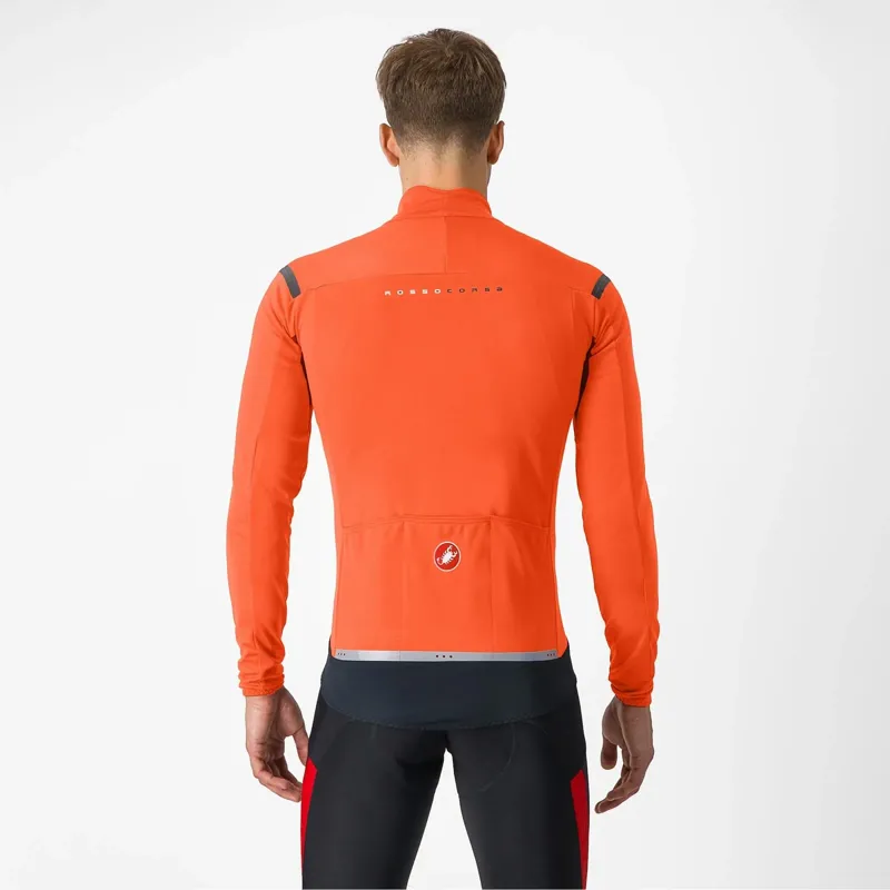 Castelli Perfetto RoS 2 Jacket in Brilliant Orange/Silver Reflex-1