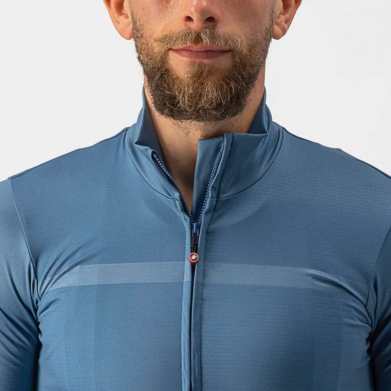 Castelli Pro Thermal Mid Short Sleeve Jersey in Steel Blue-3