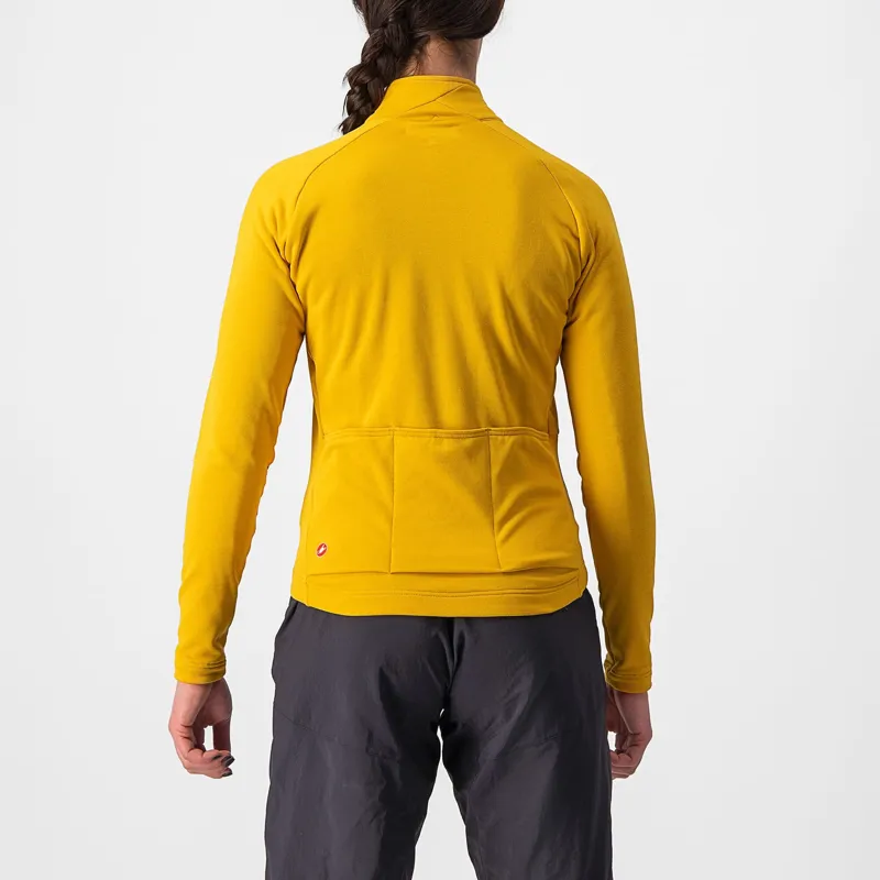 Castelli Unlimited Trail Women's Long Sleeve Jersey in Goldenrod/Grey-1