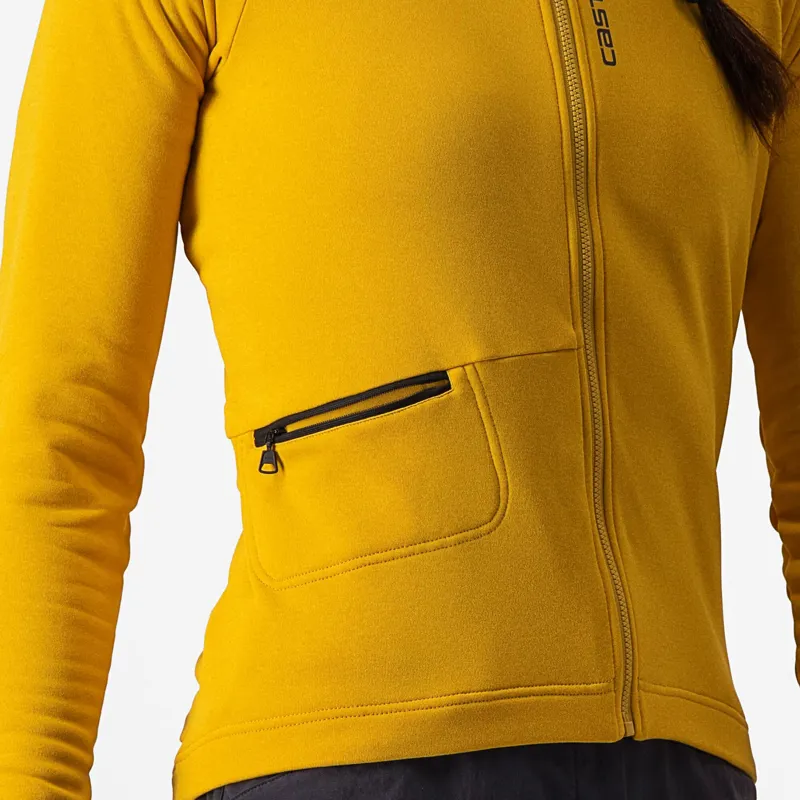Castelli Unlimited Trail Women's Long Sleeve Jersey in Goldenrod/Grey-3