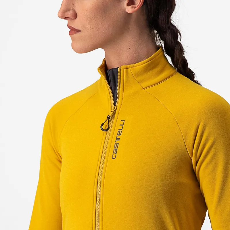 Castelli Unlimited Trail Women's Long Sleeve Jersey in Goldenrod/Grey-2