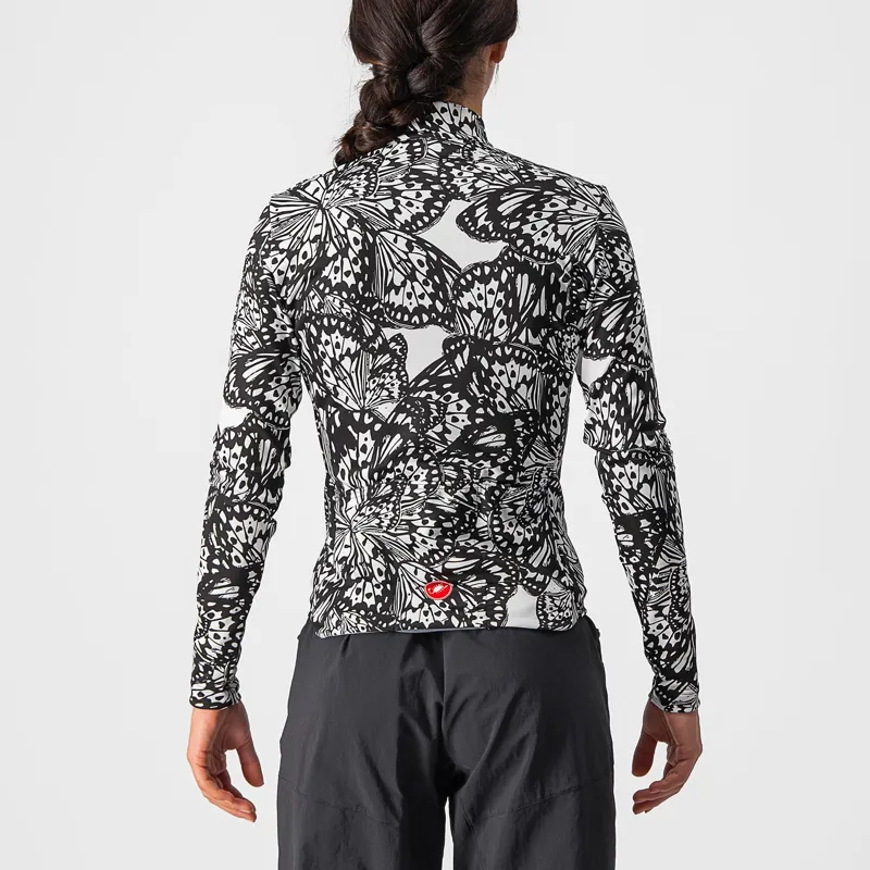 Castelli Unlimited Thermal Long Sleeve Women's Jersey in Black/White-1