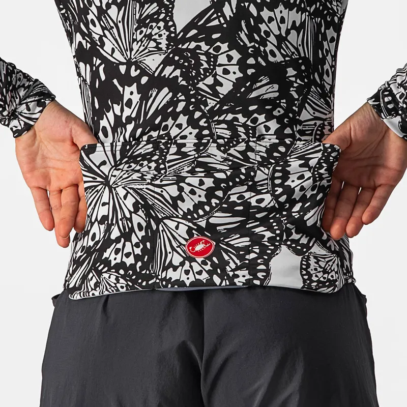 Castelli Unlimited Thermal Long Sleeve Women's Jersey in Black/White-3