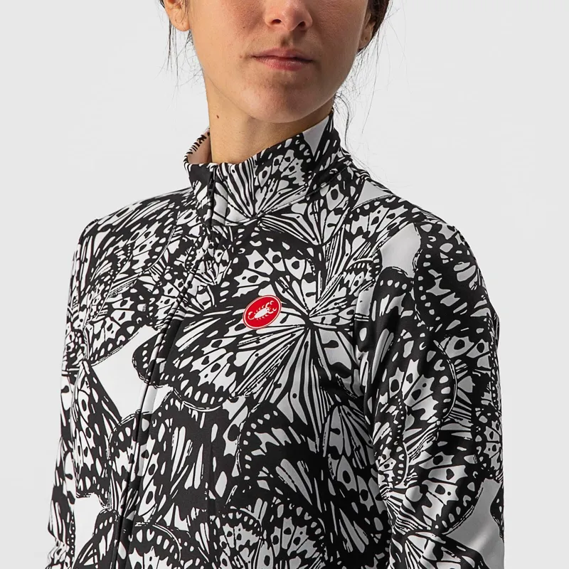 Castelli Unlimited Thermal Long Sleeve Women's Jersey in Black/White-2