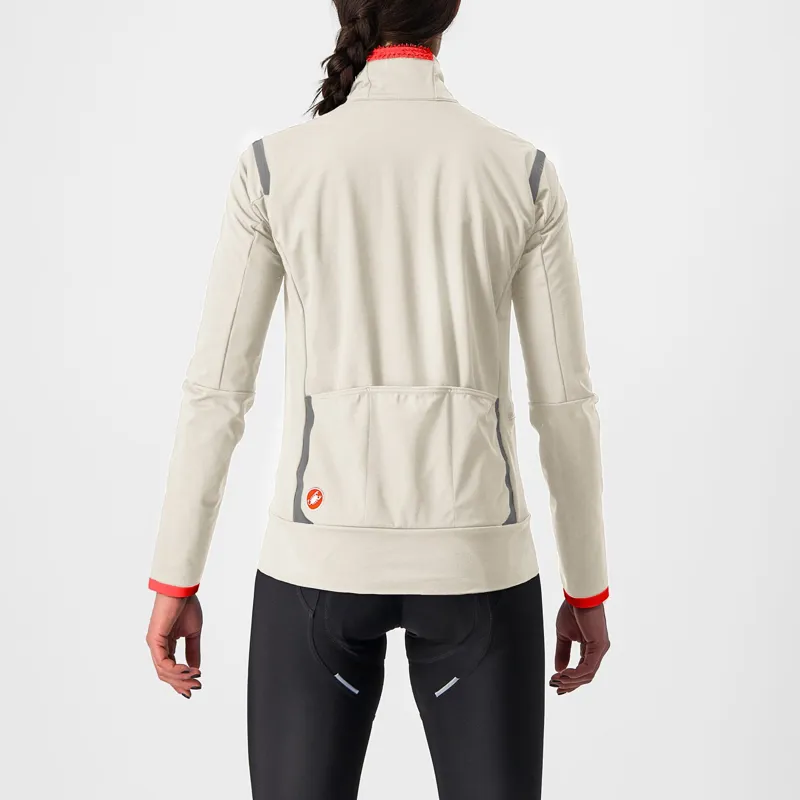 Castelli Alpha Ultimate Insulated Women's Jacket in Chalk/Red-1