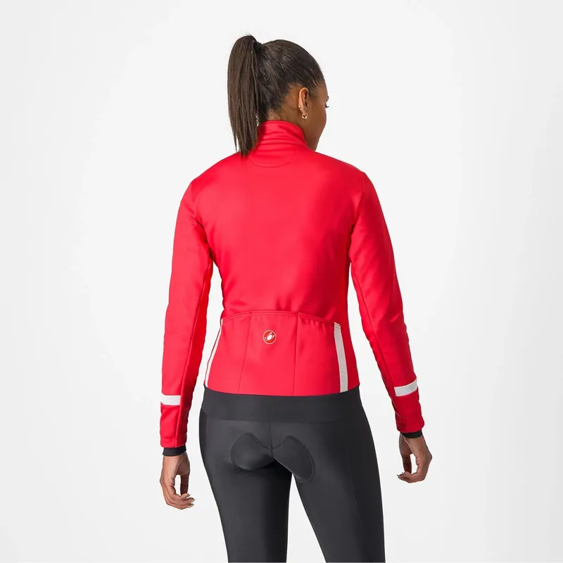 Castelli Dinamica 2 Women's Jacket in Hibiscus/White Reflex-1