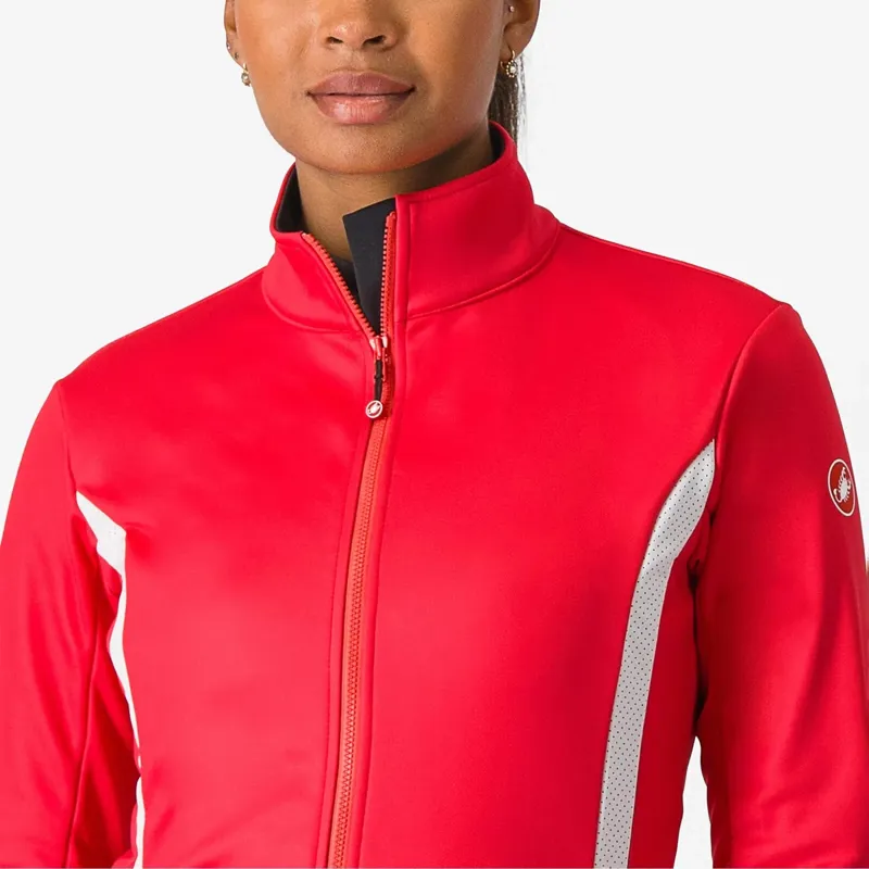 Castelli Dinamica 2 Women's Jacket in Hibiscus/White Reflex-2