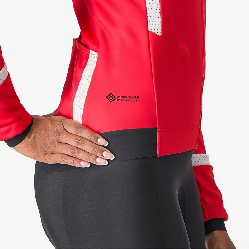 Castelli Dinamica 2 Women's Jacket in Hibiscus/White Reflex-3