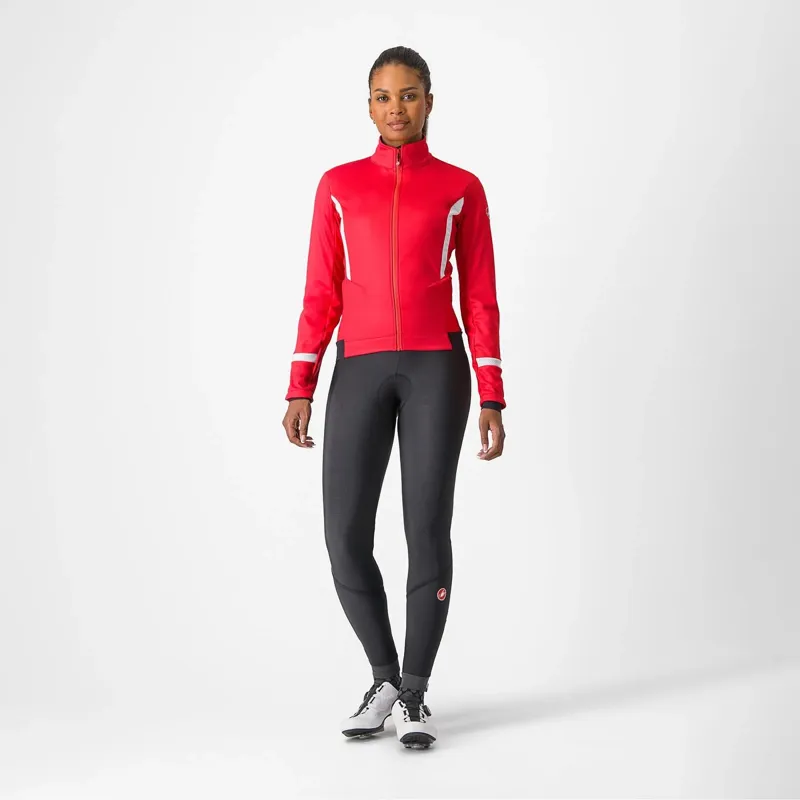 Castelli Dinamica 2 Women's Jacket in Hibiscus/White Reflex-6