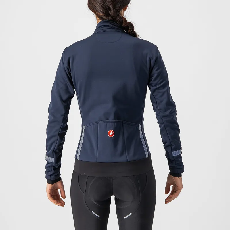 Castelli Dinamica 2 Women's Jacket in Savile Blue/Silver Reflex-1